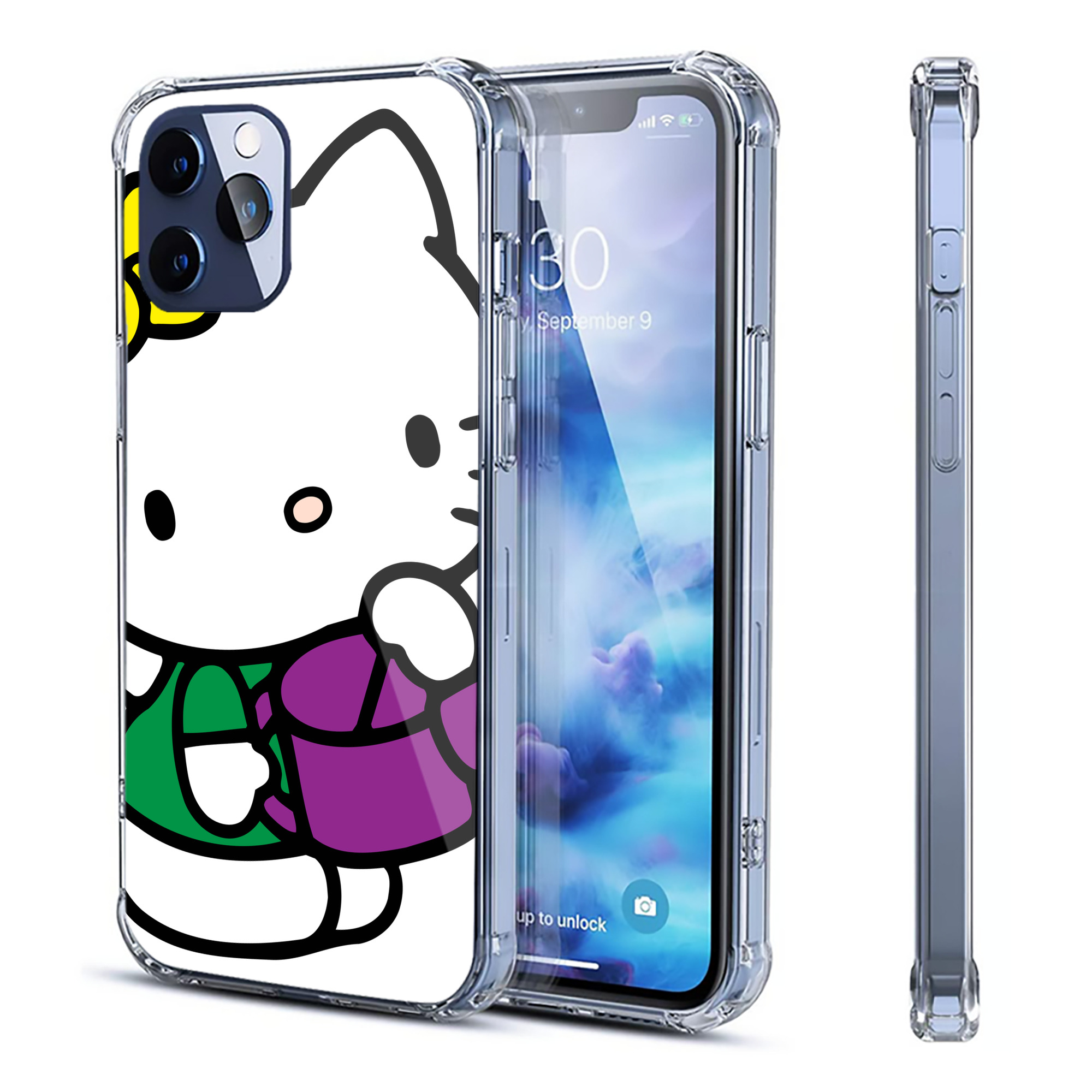 （画像用） Hello Kitty ハローキティ 【iPhone 12シリーズ対応】透明スマホケース（クリアソフトケース）